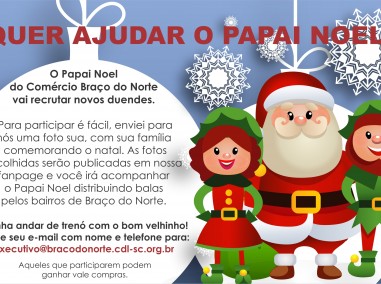 Papai Noel chega nesta sexta-feira em Brao do Norte