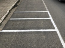 Faixas de estacionamento comeam a ser pintadas em BN